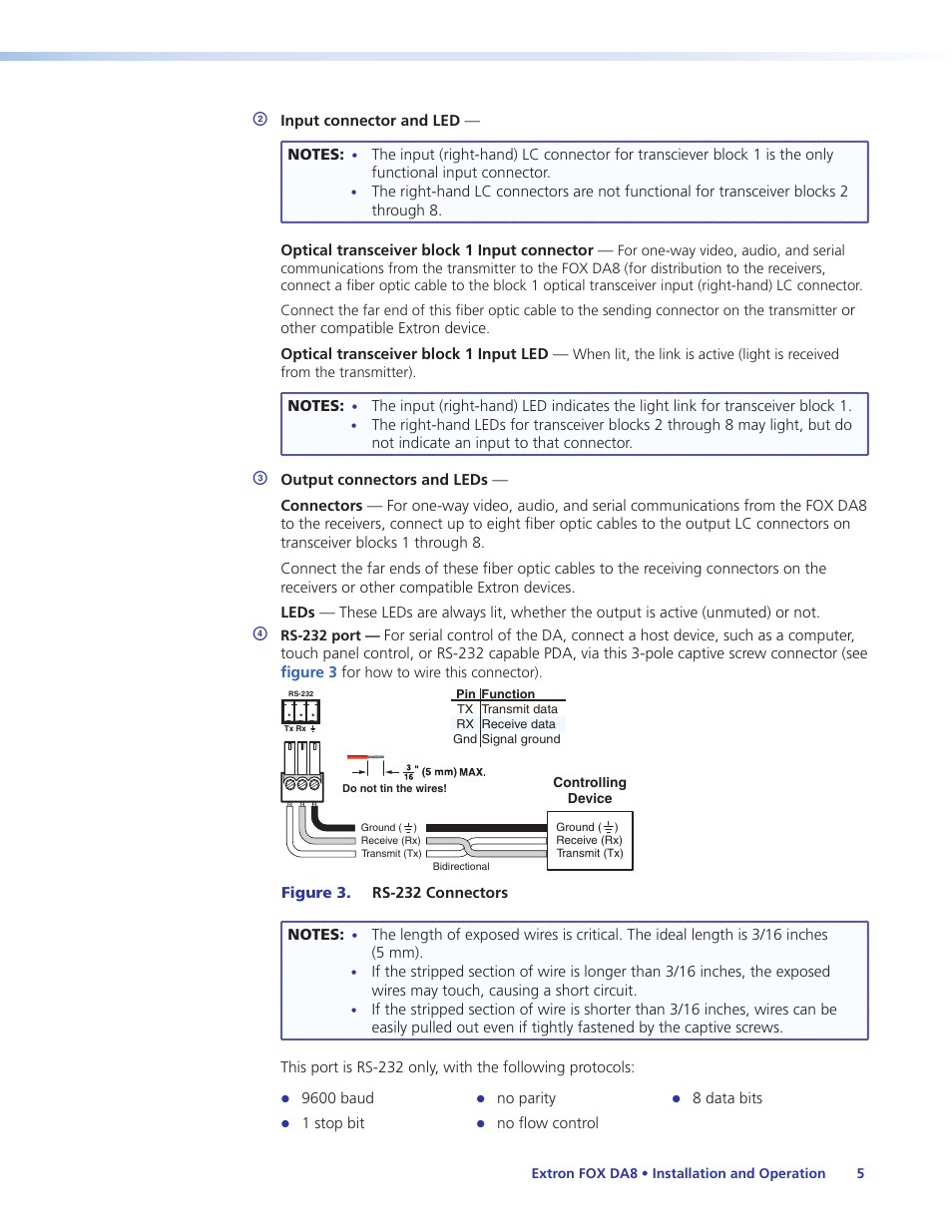 Extron Electronics FOX DA8 User Guide User Manual | Page 11 / 25