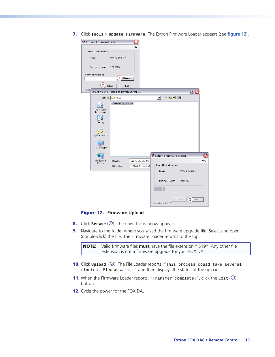 Extron Electronics FOX DA8 User Guide User Manual | Page 19 / 25