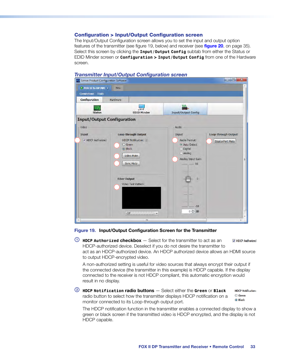 Product configuration software | Extron Electronics FOX II T_R DP User Guide User Manual | Page 39 / 48