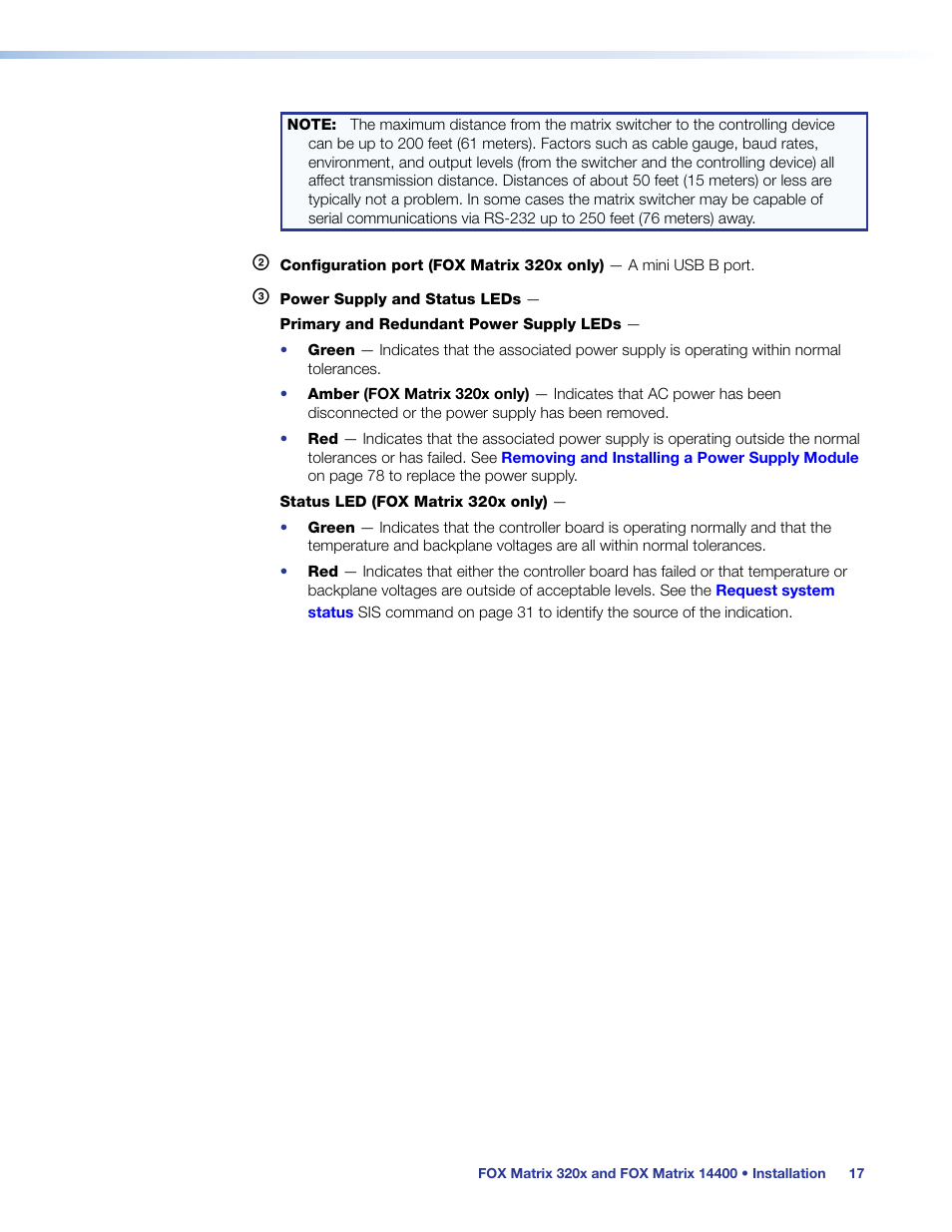 Extron Electronics FOX Matrix 14400 User Guide User Manual | Page 23 / 95