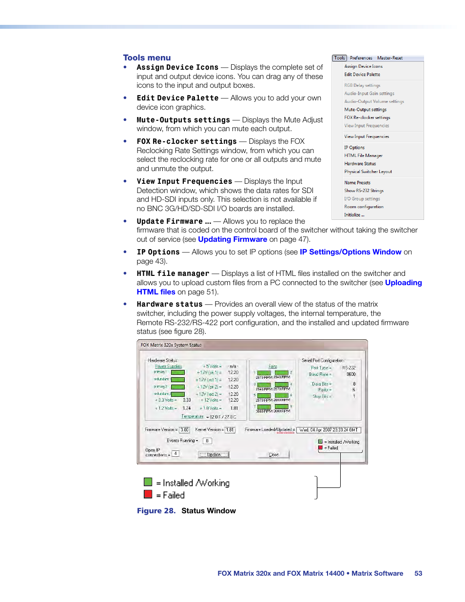 Extron Electronics FOX Matrix 14400 User Guide User Manual | Page 59 / 95