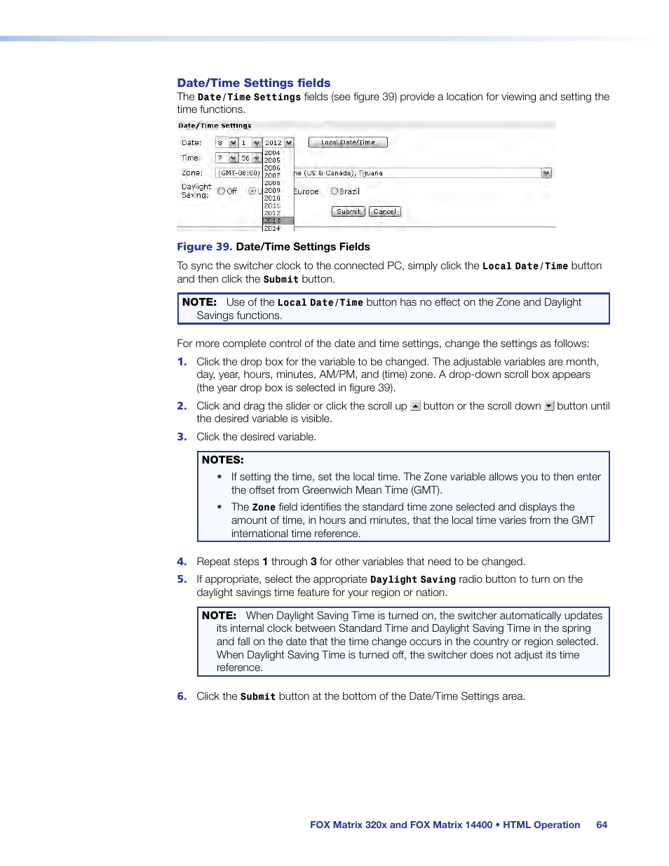 Extron Electronics FOX Matrix 14400 User Guide User Manual | Page 70 / 95