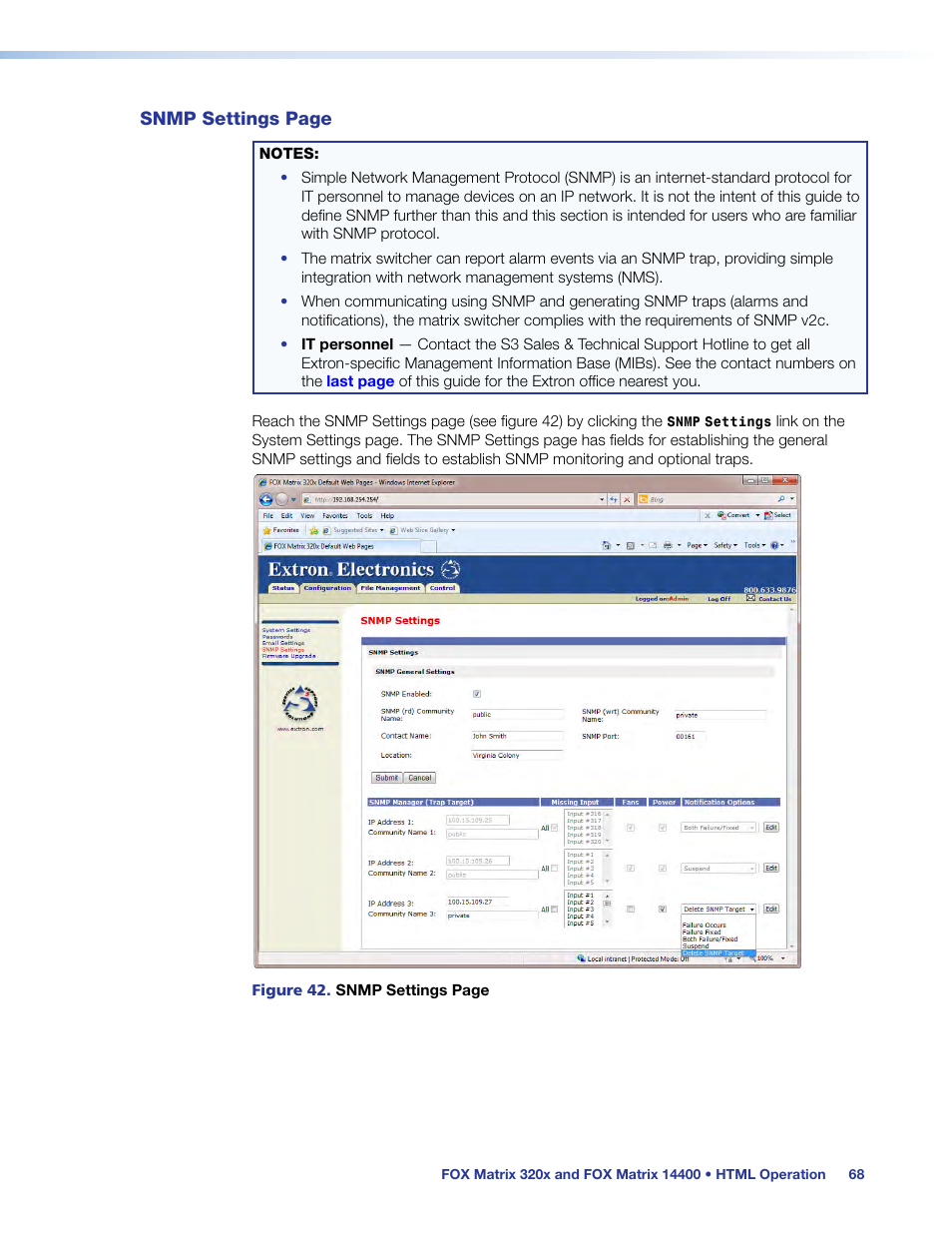 Extron Electronics FOX Matrix 14400 User Guide User Manual | Page 74 / 95