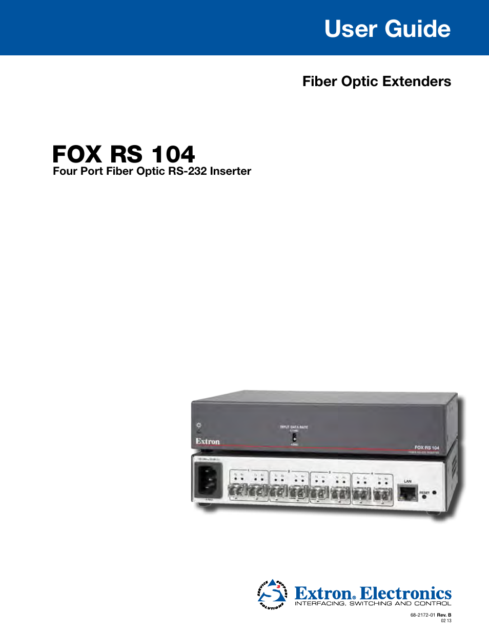 Extron Electronics FOX RS 104 User Guide User Manual | 38 pages