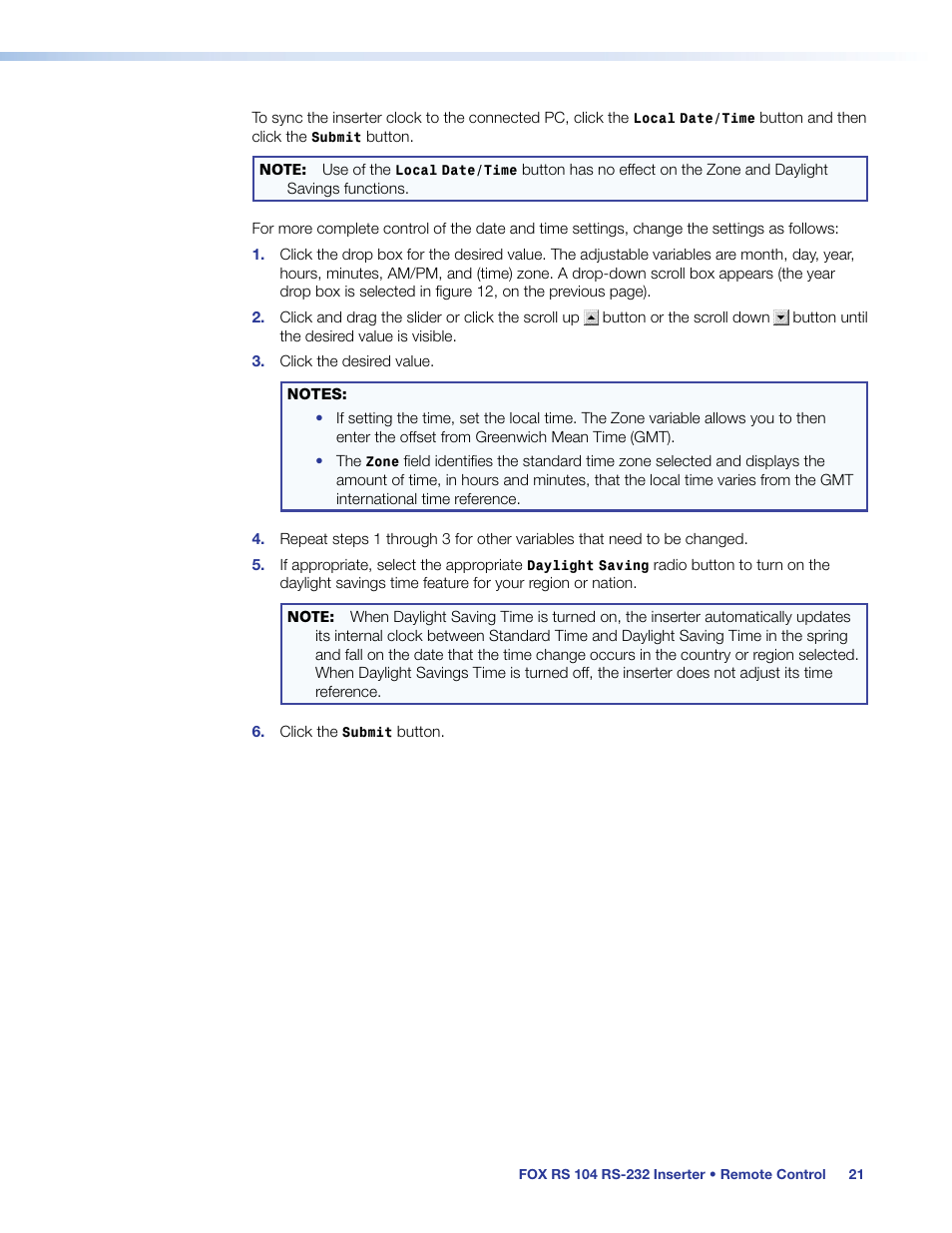 Extron Electronics FOX RS 104 User Guide User Manual | Page 27 / 38