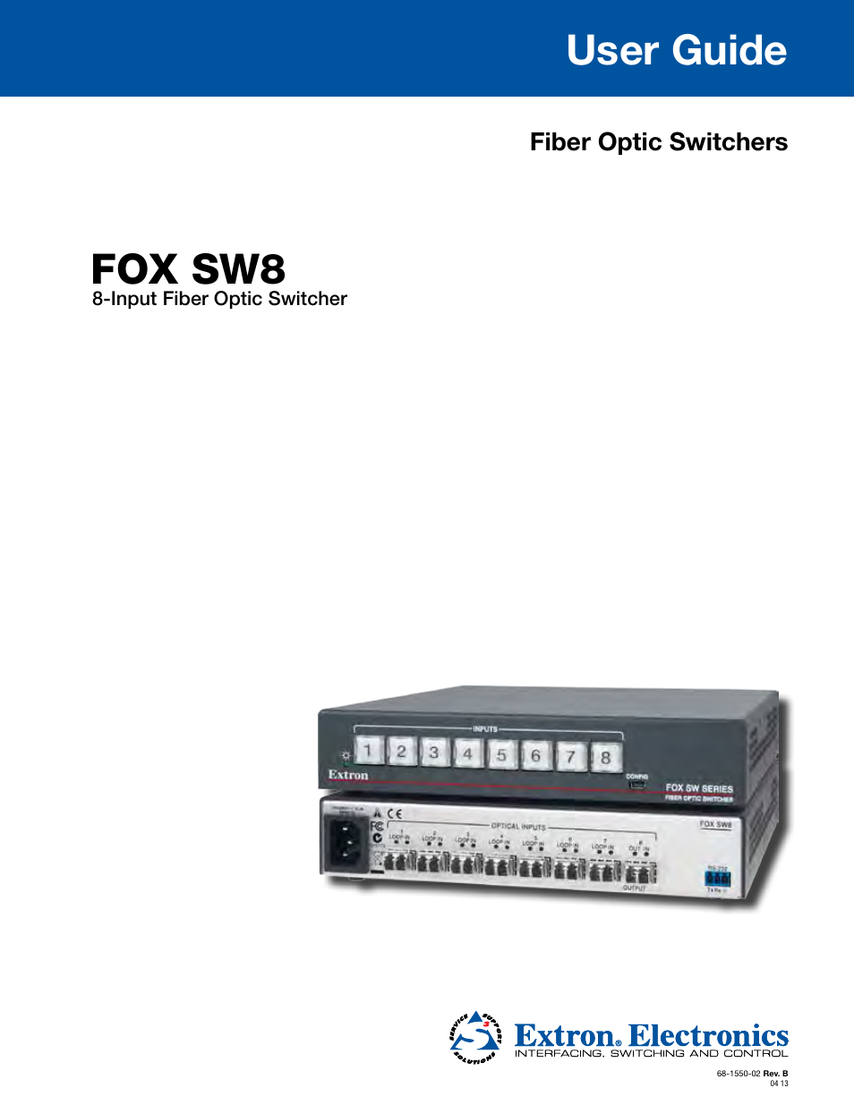 Extron Electronics FOX SW8 User Guide User Manual | 29 pages
