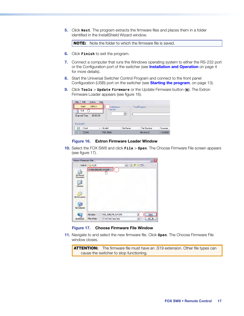 Extron Electronics FOX SW8 User Guide User Manual | Page 23 / 29