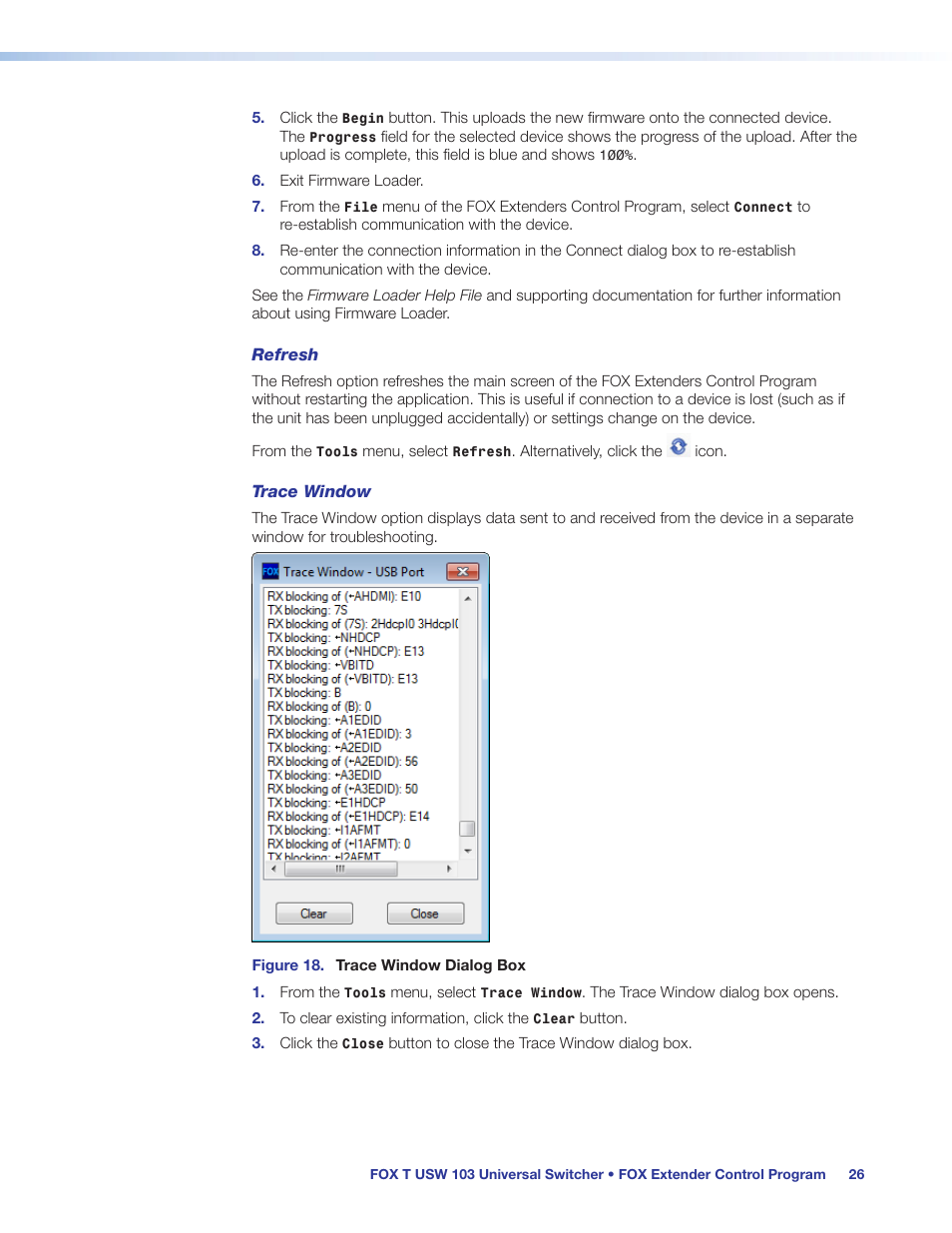 Extron Electronics FOX T USW 103 User Guide User Manual | Page 32 / 47