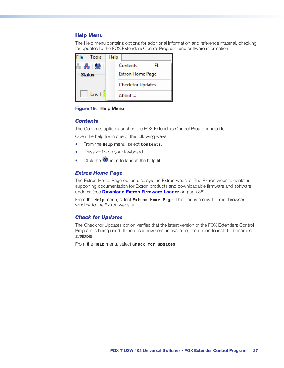 Extron Electronics FOX T USW 103 User Guide User Manual | Page 33 / 47