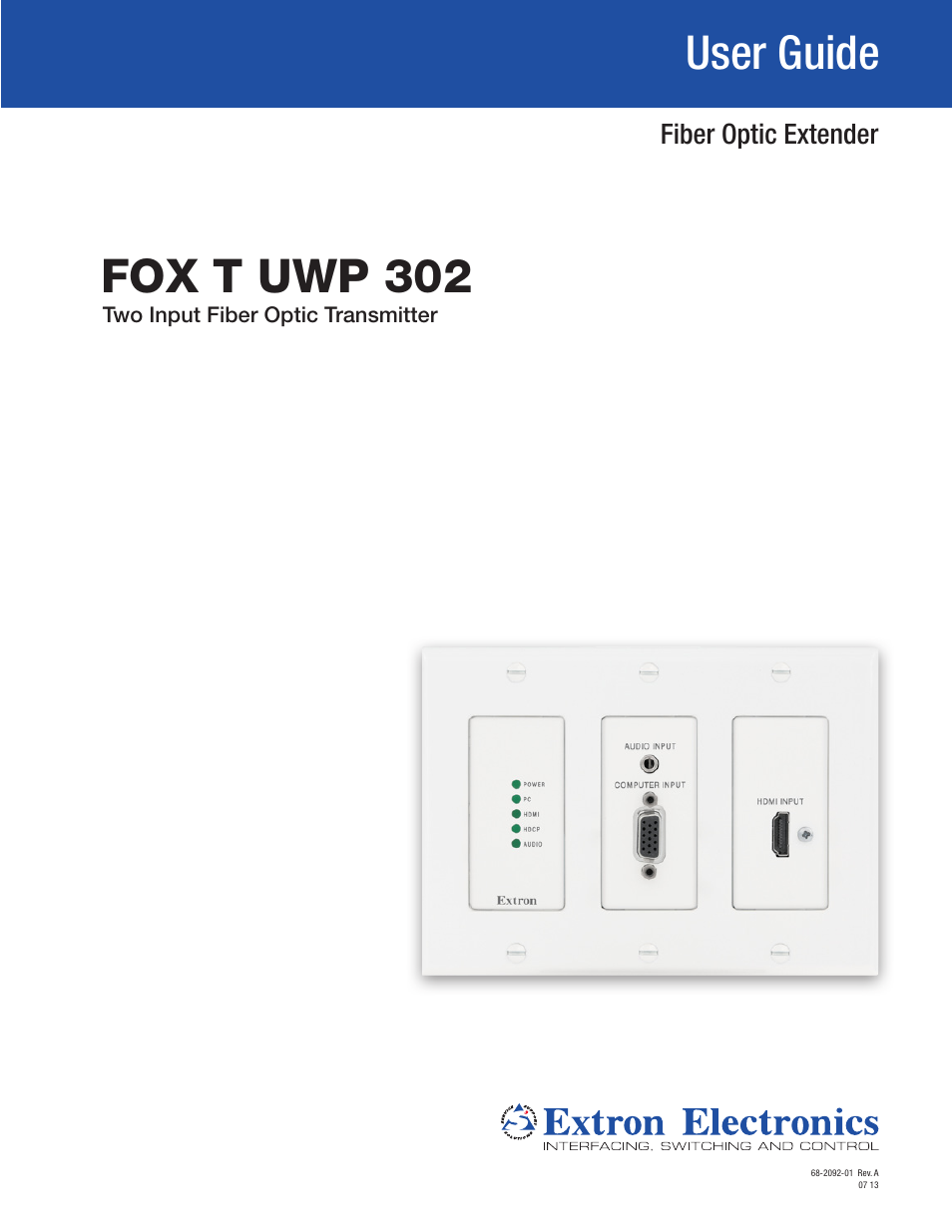 Extron Electronics FOX T UWP 302 User Guide User Manual | 47 pages