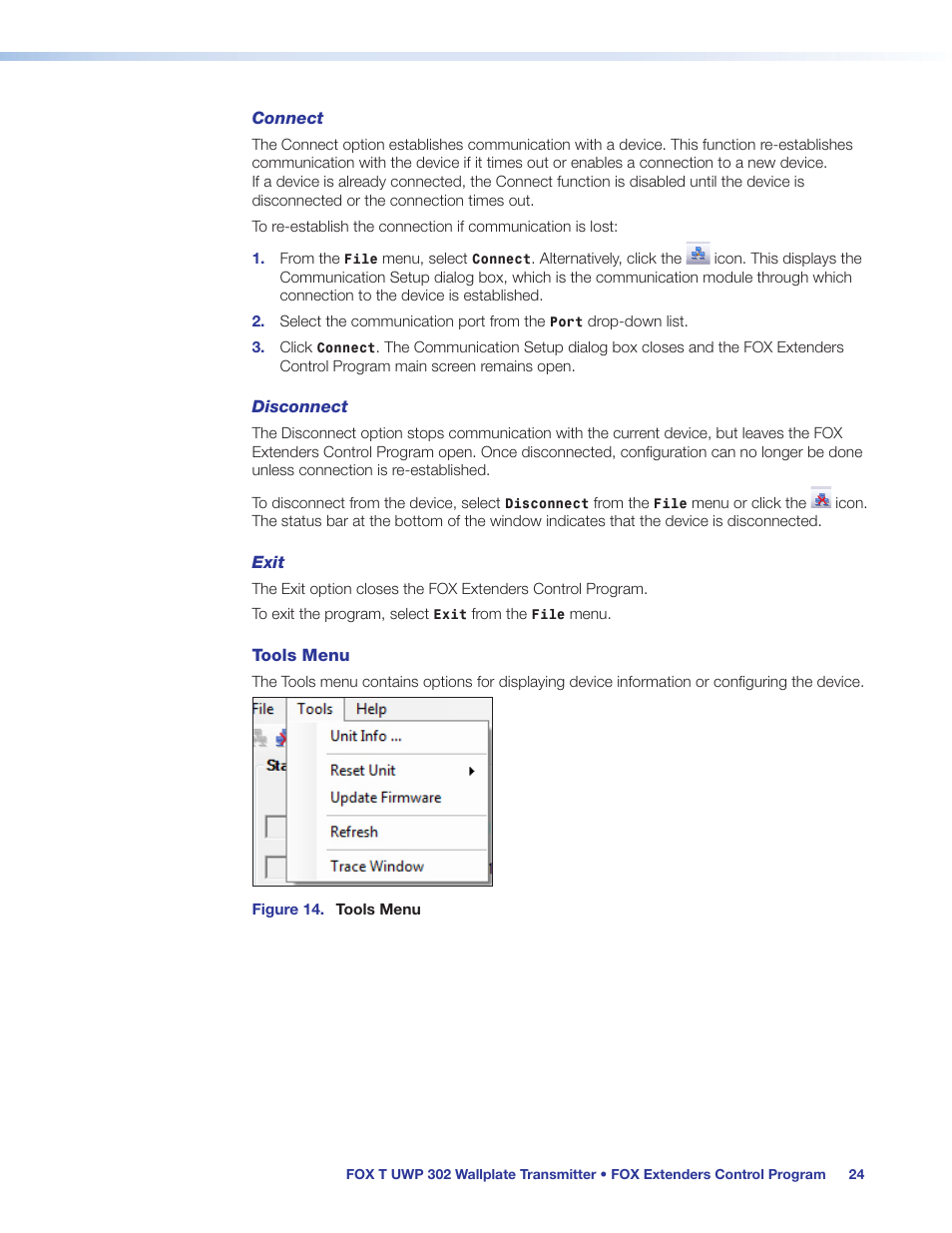 Extron Electronics FOX T UWP 302 User Guide User Manual | Page 30 / 47