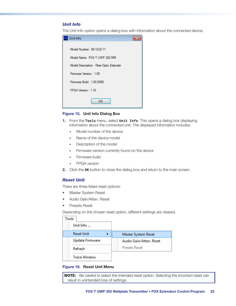 Extron Electronics FOX T UWP 302 User Guide User Manual | Page 31 / 47