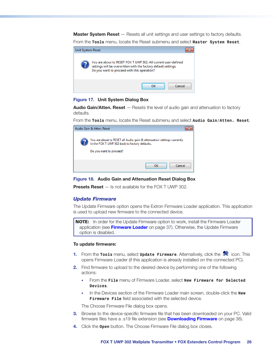 Extron Electronics FOX T UWP 302 User Guide User Manual | Page 32 / 47