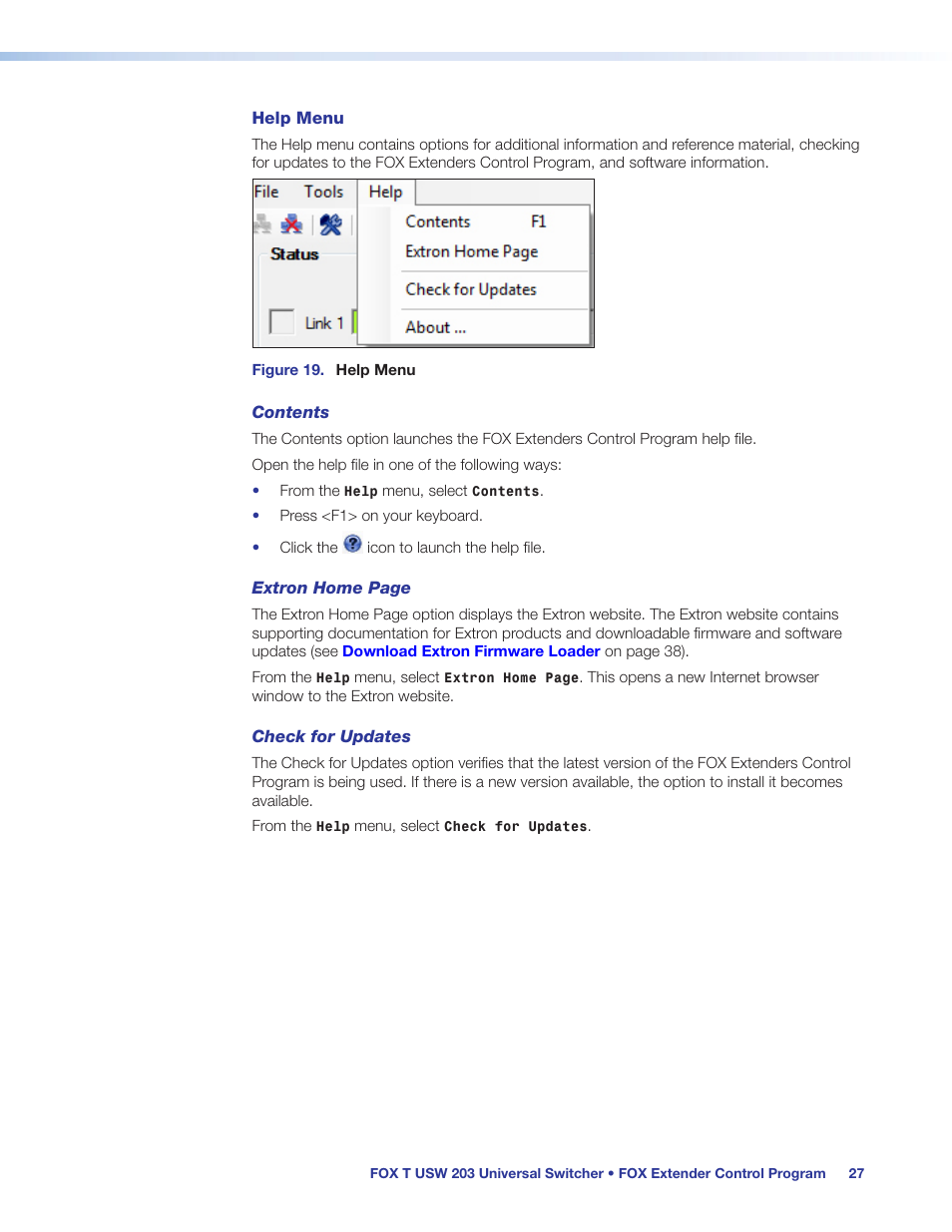 Extron Electronics FOX T USW 203 User Guide User Manual | Page 33 / 47