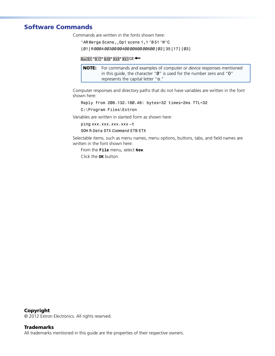 Software commands | Extron Electronics FOXBOX SR HDMI User Guide User Manual | Page 4 / 45