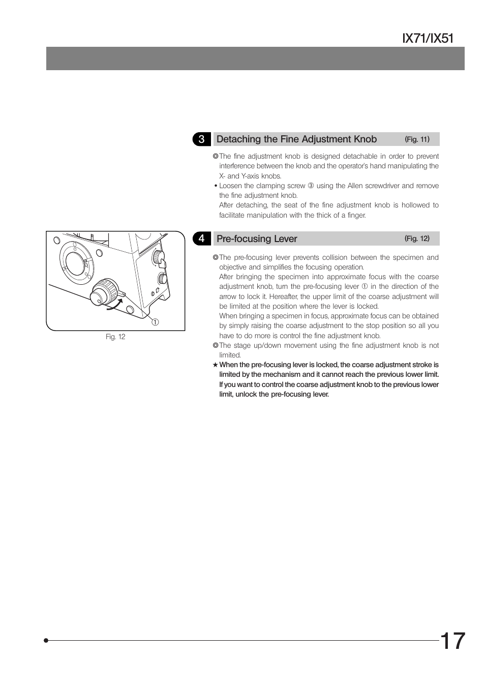 Ix71/ix51 | Olympus IX71 User Manual | Page 21 / 76