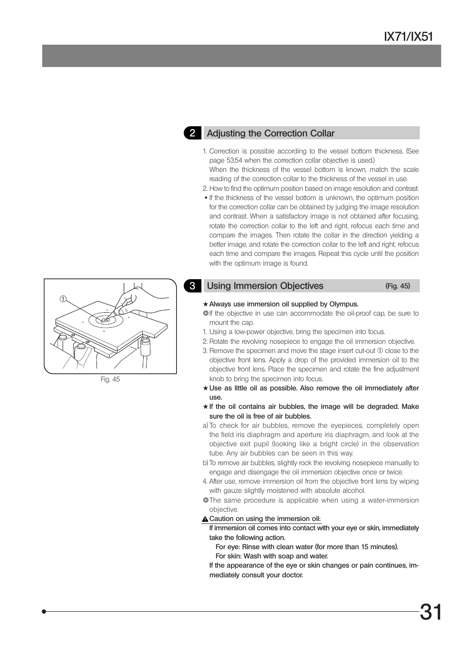 Ix71/ix51 | Olympus IX71 User Manual | Page 35 / 76
