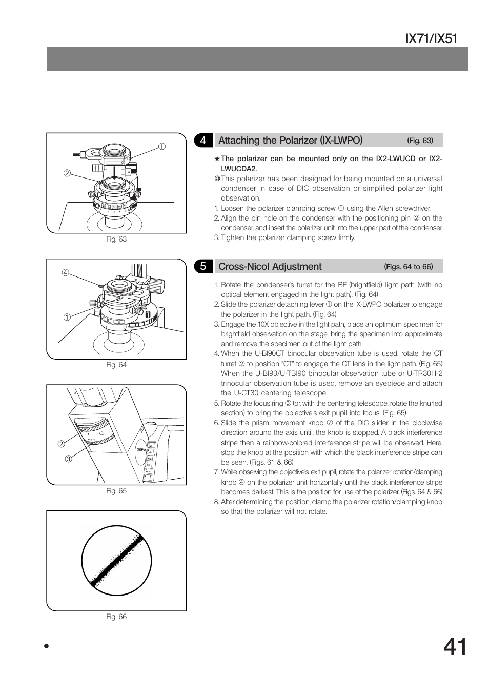 Ix71/ix51 | Olympus IX71 User Manual | Page 45 / 76