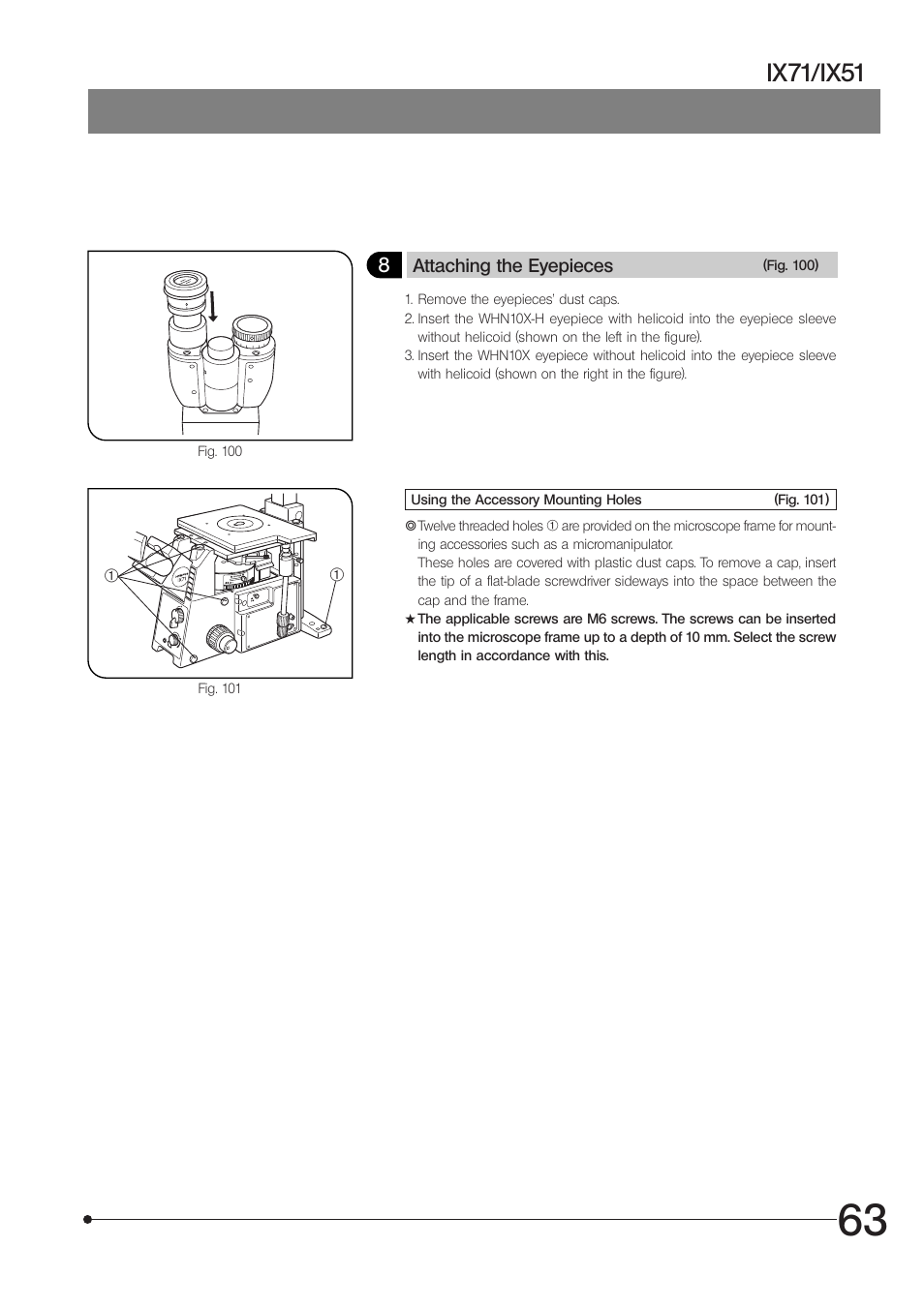 Ix71/ix51 | Olympus IX71 User Manual | Page 67 / 76