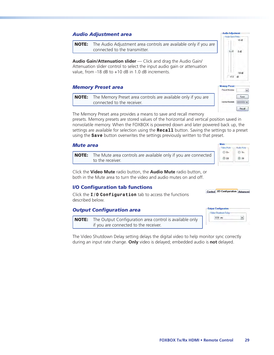 Fox extenders control program | Extron Electronics FOXBOX Tx_Rx HDMI User Guide User Manual | Page 35 / 49