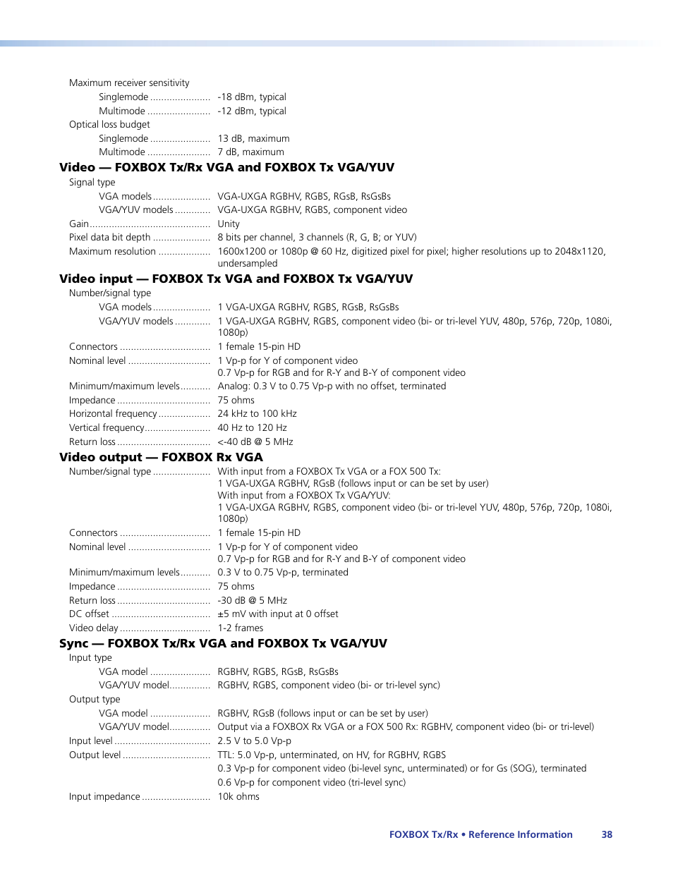 Extron Electronics FOXBOX Tx_Rx DVI Plus User Guide User Manual | Page 44 / 50