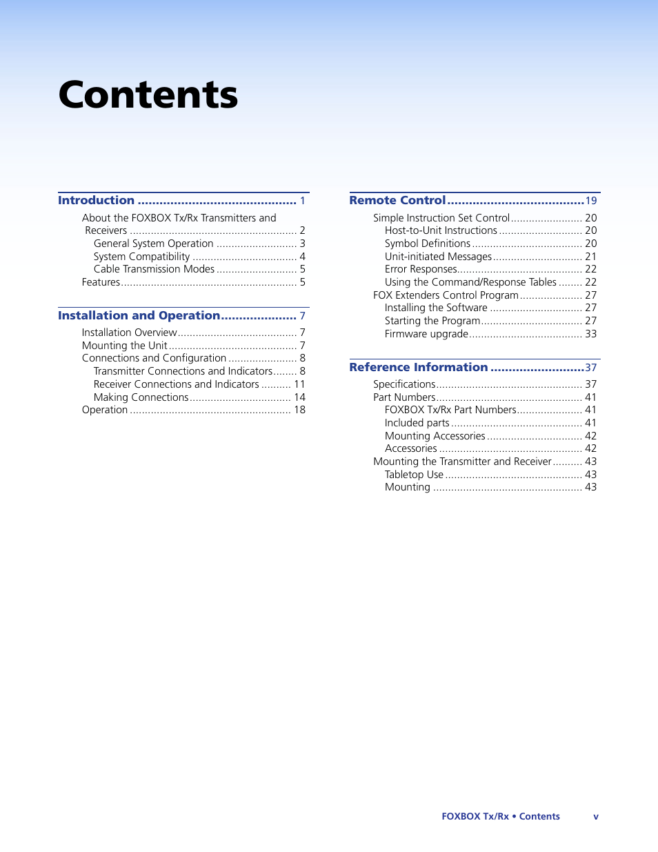 Extron Electronics FOXBOX Tx_Rx DVI Plus User Guide User Manual | Page 5 / 50