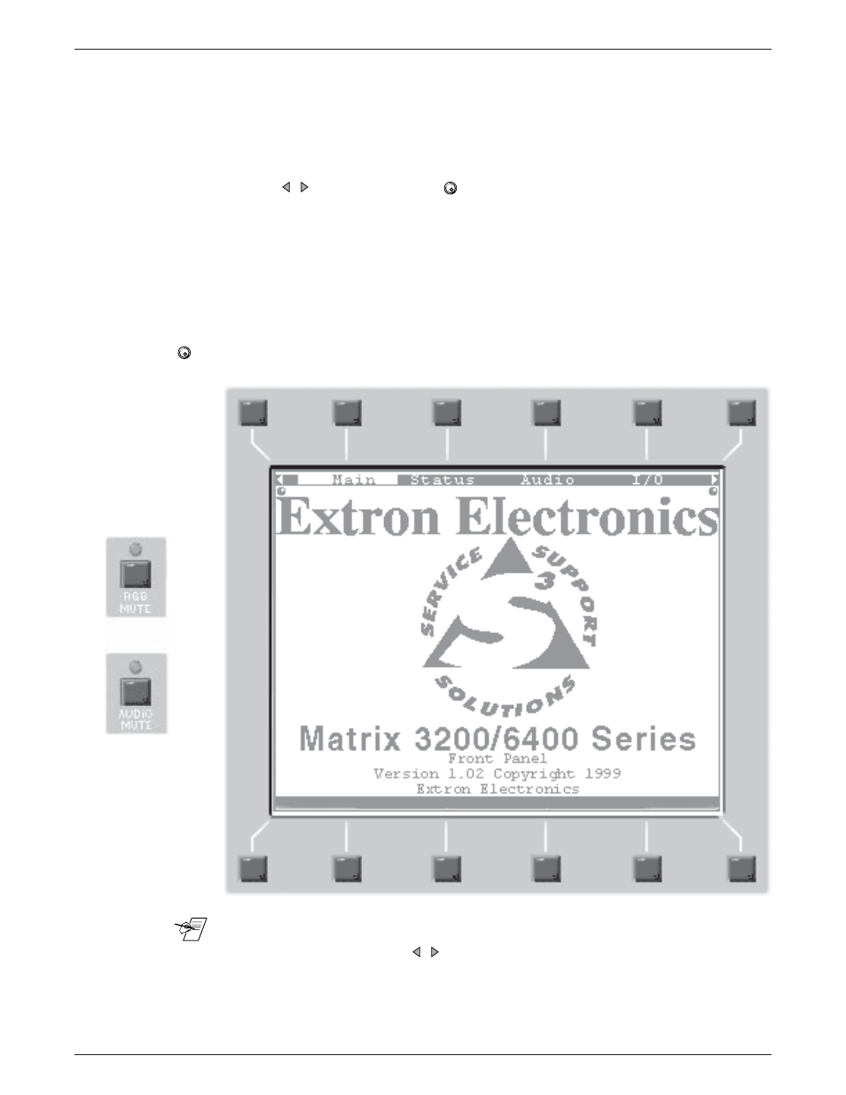 Front panel operation – menu functions | Extron Electronics Matrix 6400 Series User Manual | Page 14 / 34