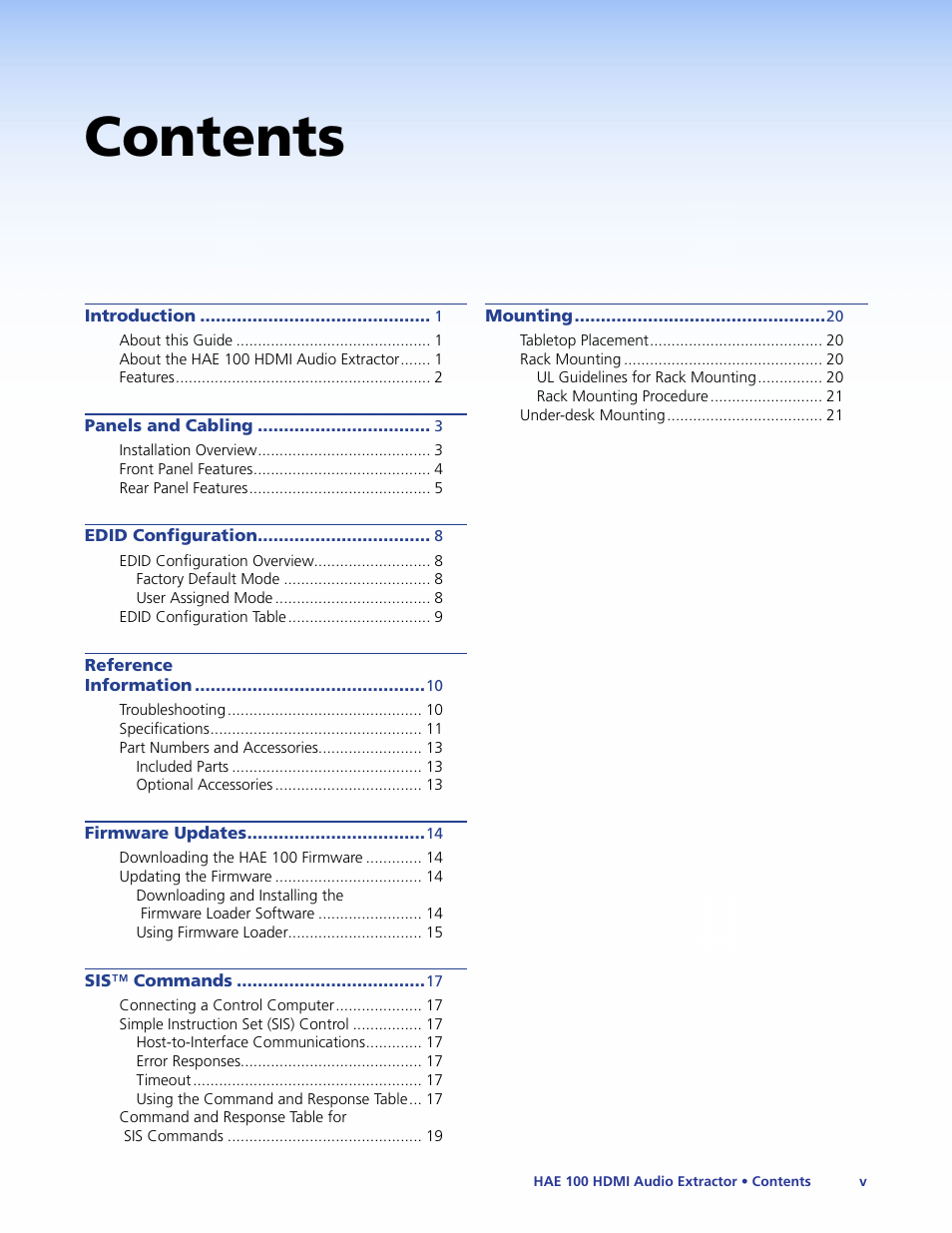 Extron Electronics HAE 100 User Guide User Manual | Page 5 / 27