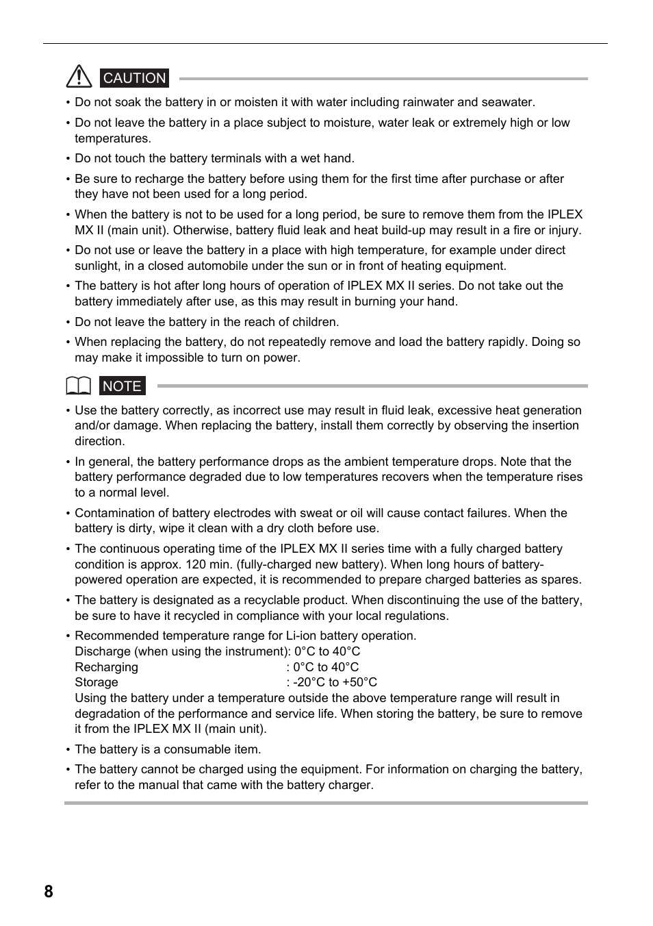 Olympus IPLEX MX II User Manual | Page 14 / 100