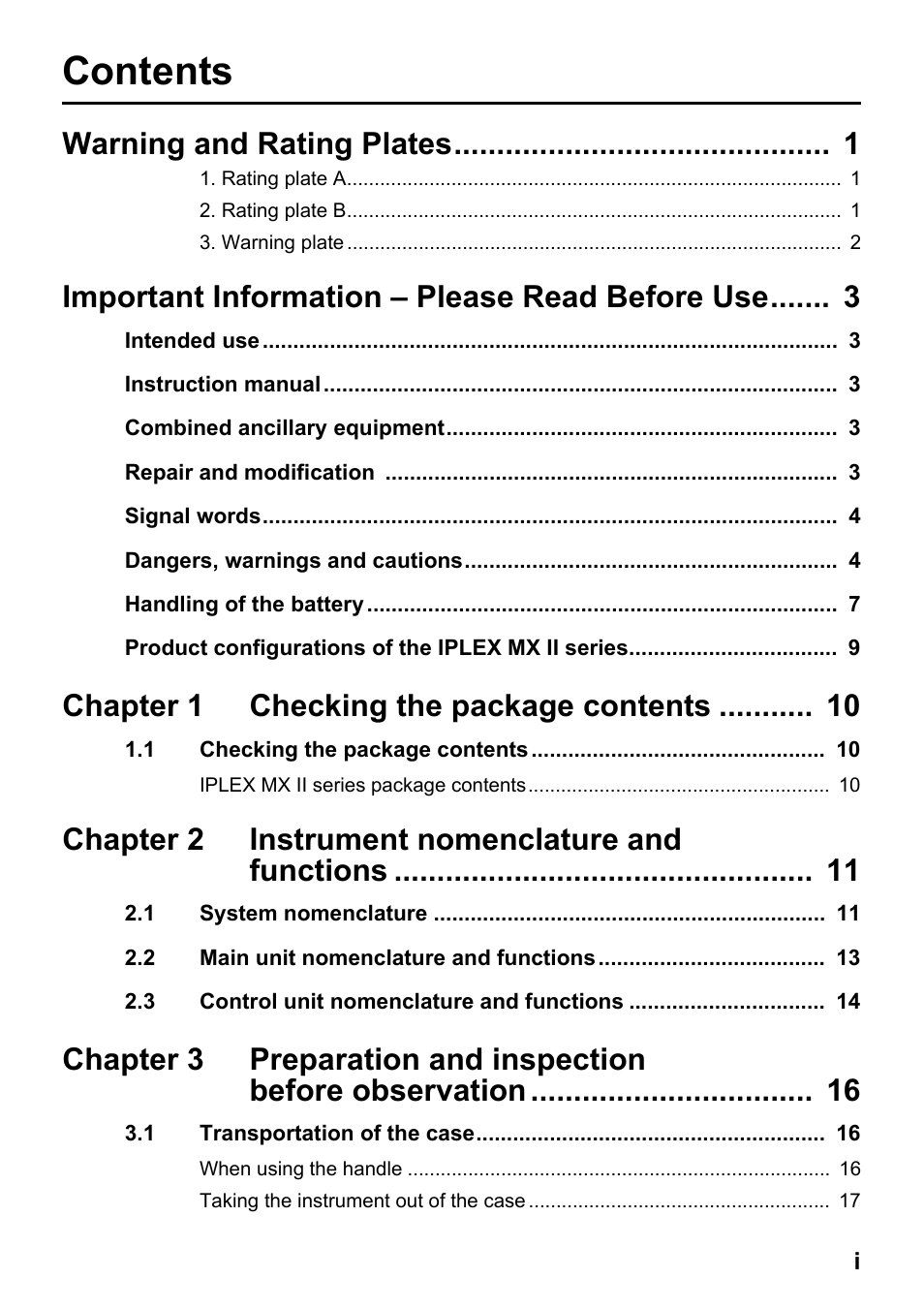 Olympus IPLEX MX II User Manual | Page 3 / 100