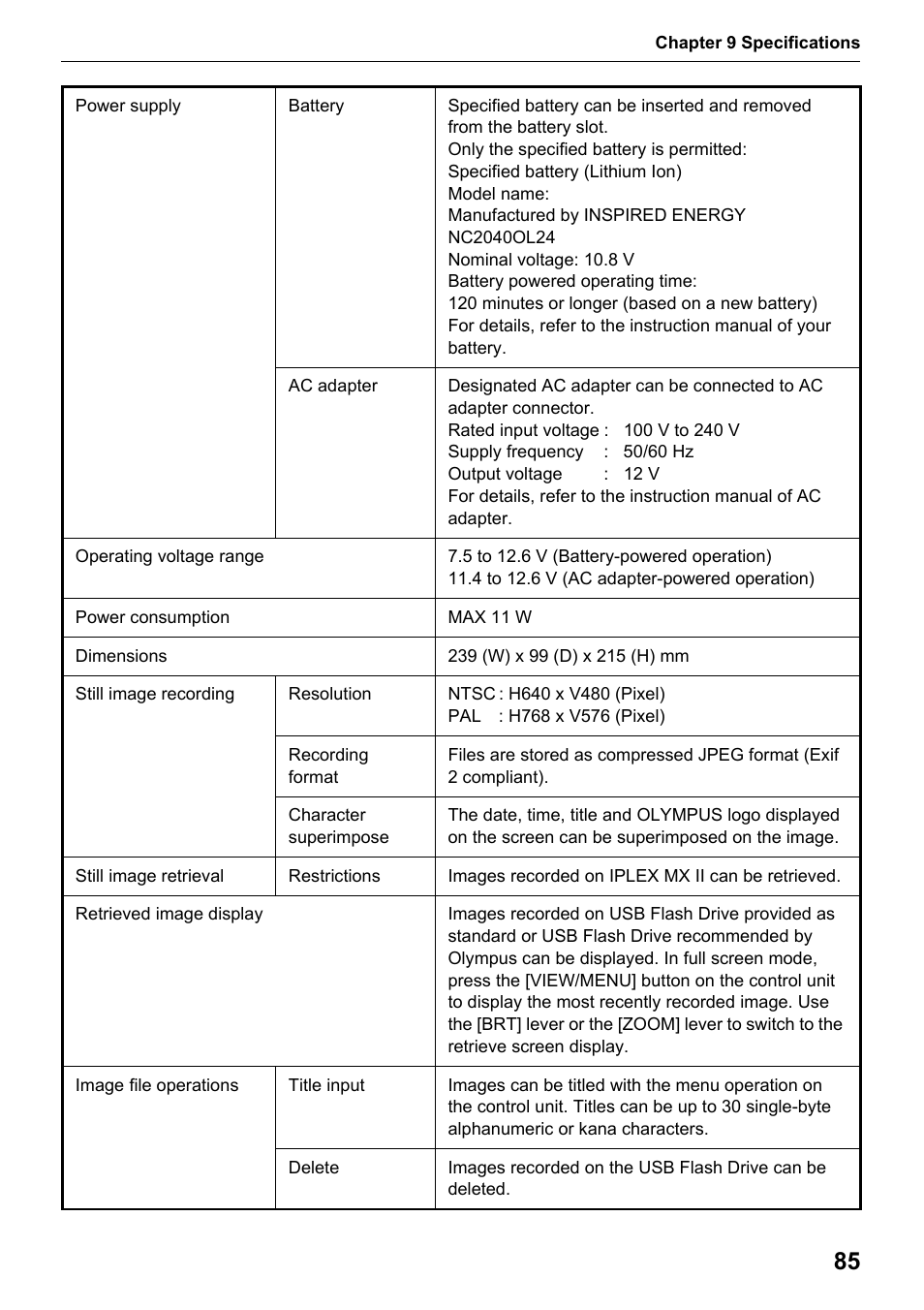 Olympus IPLEX MX II User Manual | Page 91 / 100