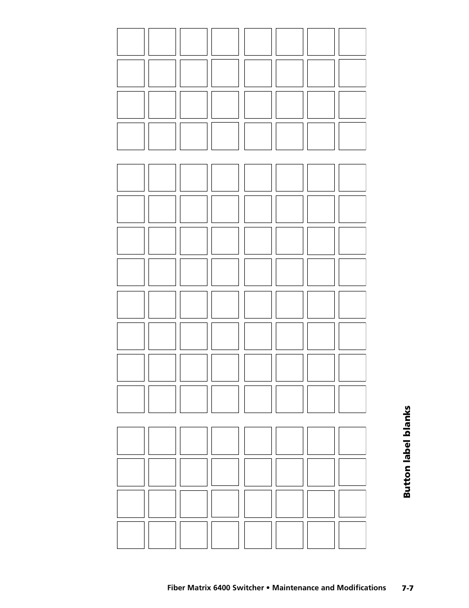 Button label blanks, Button label blanks -7 | Extron Electronics Fiber Matrix 6400 User Manual | Page 127 / 144