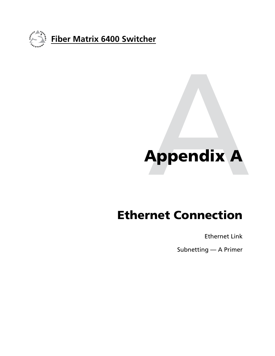 Appendix a • ethernet connection | Extron Electronics Fiber Matrix 6400 User Manual | Page 129 / 144