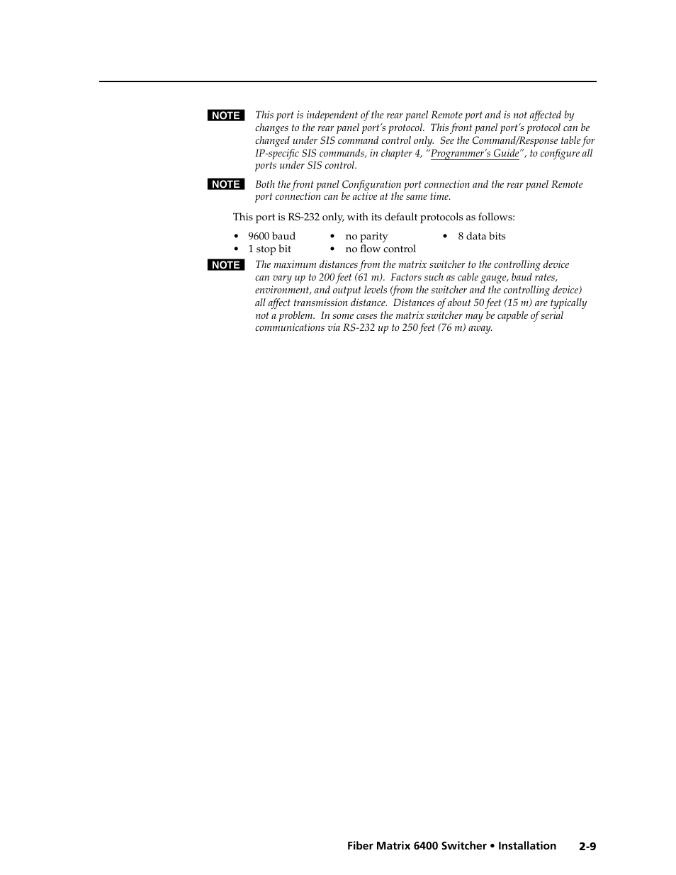 Extron Electronics Fiber Matrix 6400 User Manual | Page 25 / 144