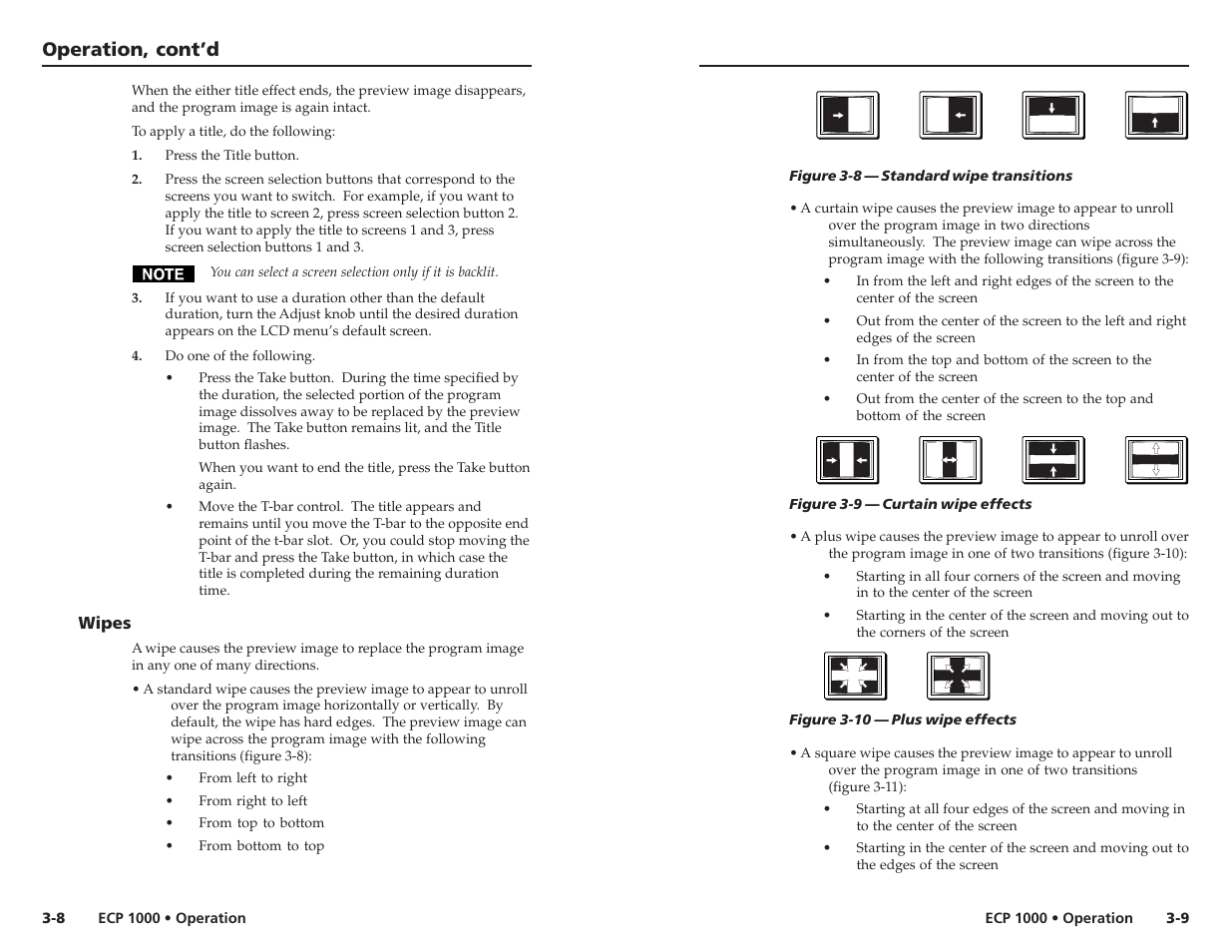 Operation, cont’d | Extron Electronics ECP 1000 User Manual | Page 10 / 18