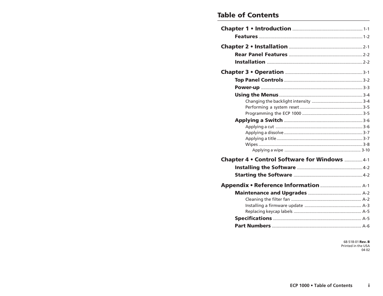 Extron Electronics ECP 1000 User Manual | Page 2 / 18
