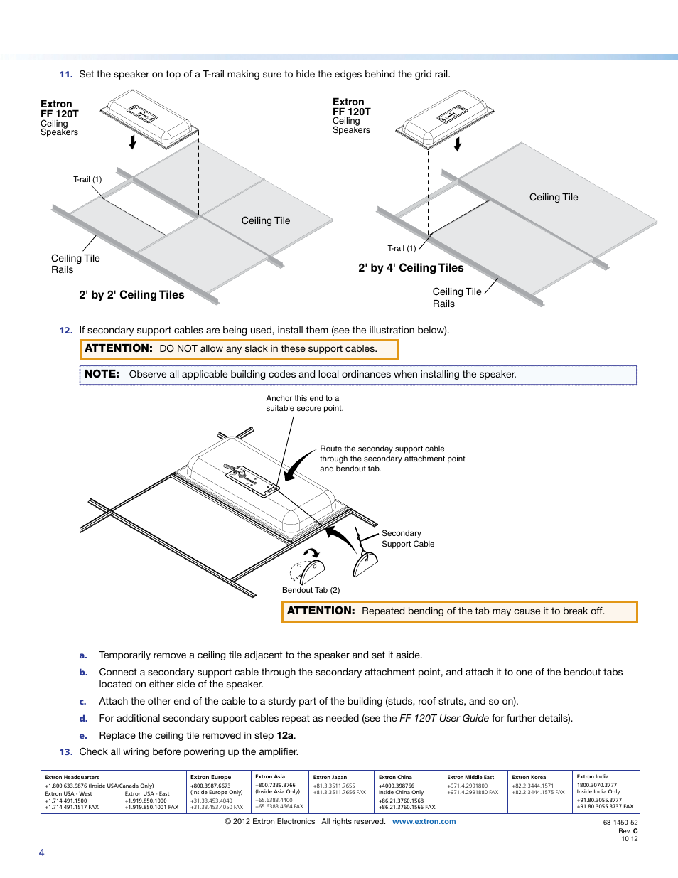 Extron Electronics FF 120T User Manual | Page 4 / 4