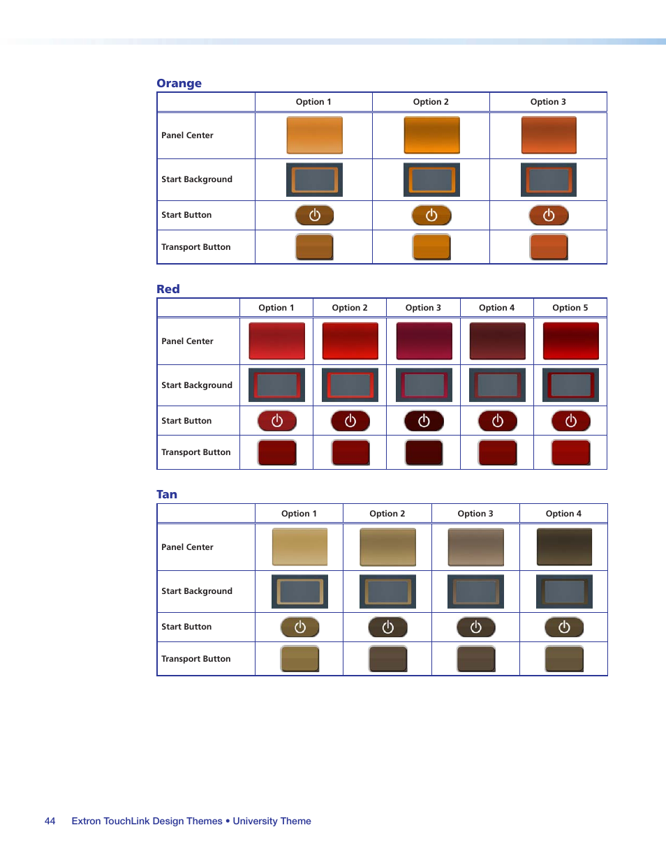 Orange | Extron Electronics Extron TouchLink User Manual | Page 48 / 78