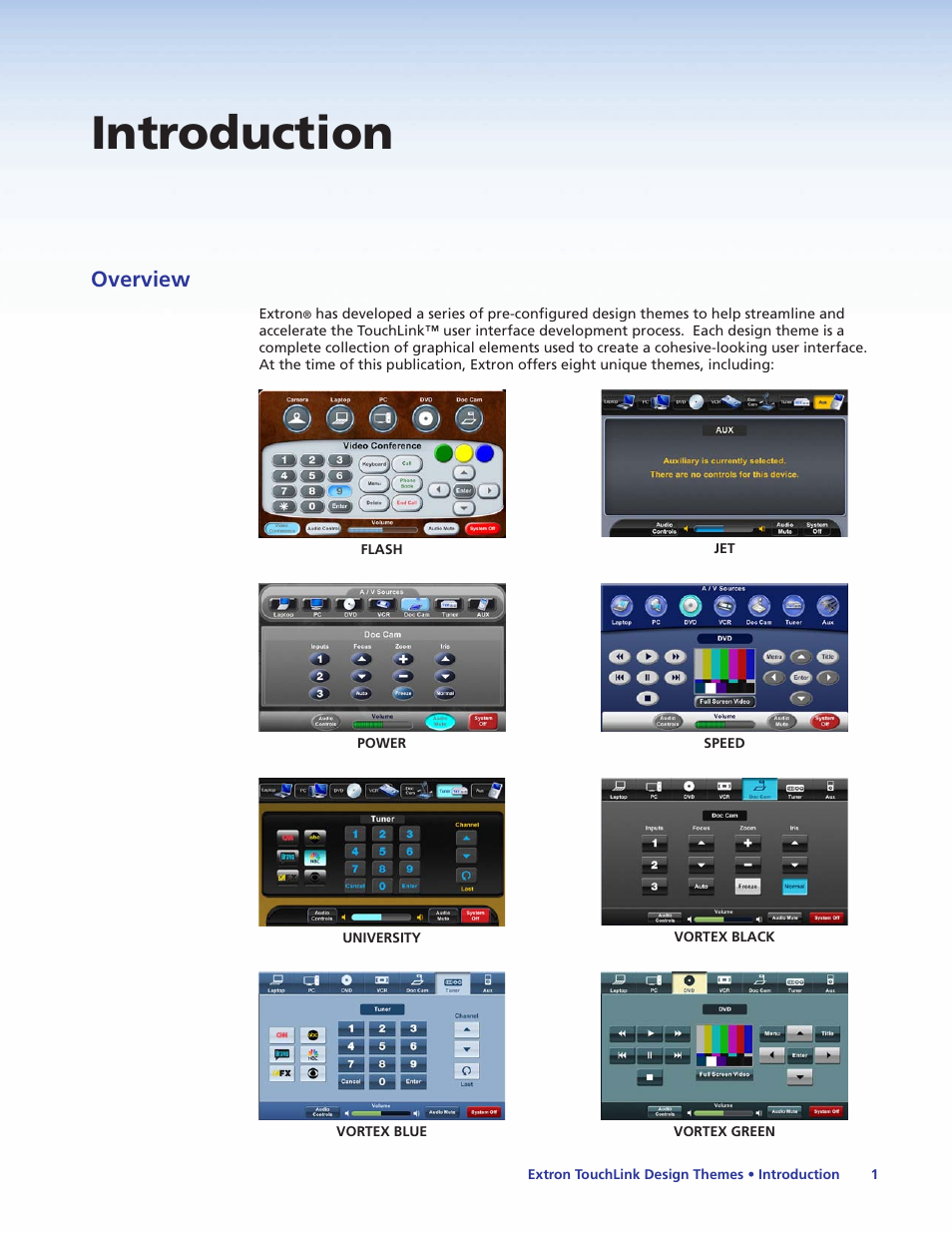 Introduction, Overview | Extron Electronics Extron TouchLink User Manual | Page 5 / 78