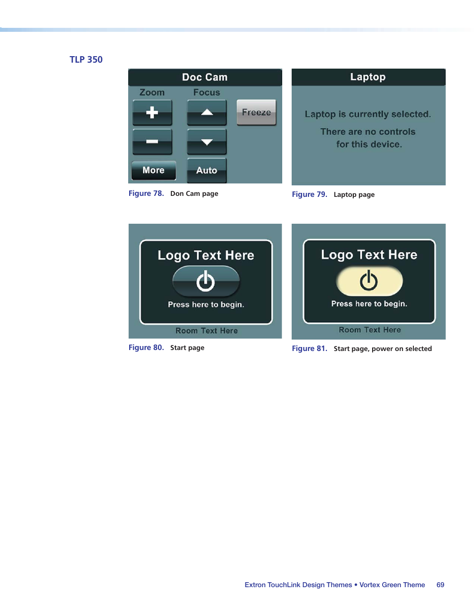 Tlp 350, Figure 78, Figure 81 | Extron Electronics Extron TouchLink User Manual | Page 73 / 78