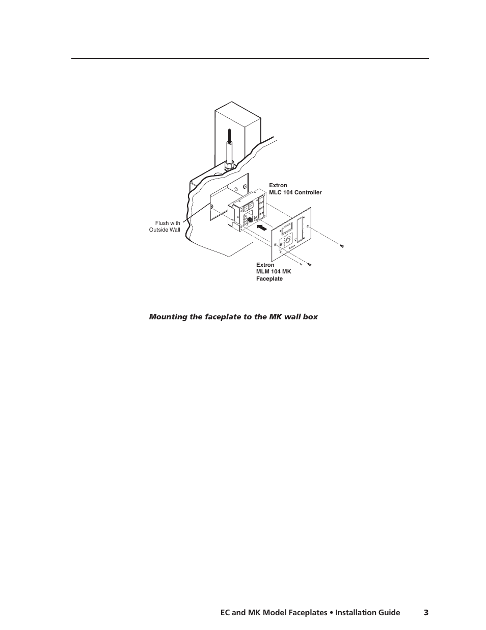 3ec and mk model faceplates • installation guide, Co nf ig, 12 3 4 mounting the faceplate to the mk wall box | Extron Electronics MK Faceplate User Manual | Page 3 / 4