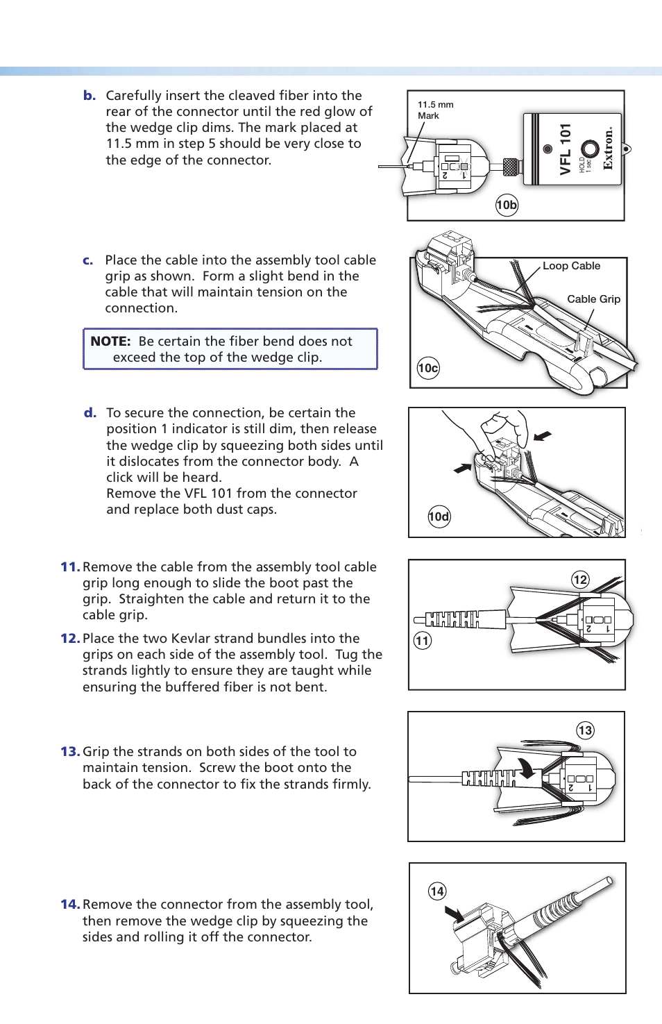 Vfl 101 | Extron Electronics Fiber Optic Termination Kit User Manual | Page 3 / 4