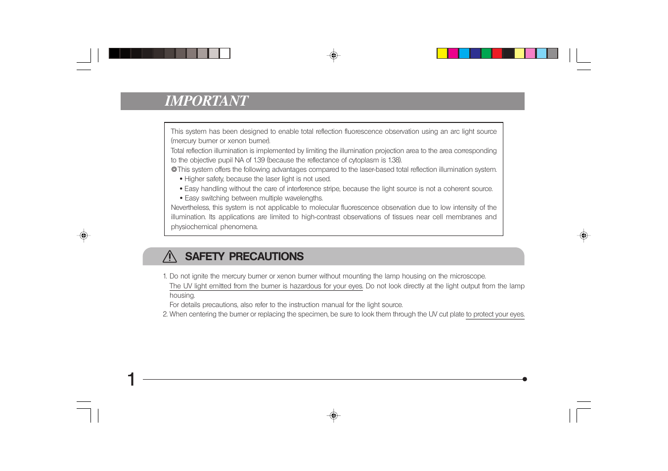 Important | Olympus IX2-ARCEVA User Manual | Page 4 / 20