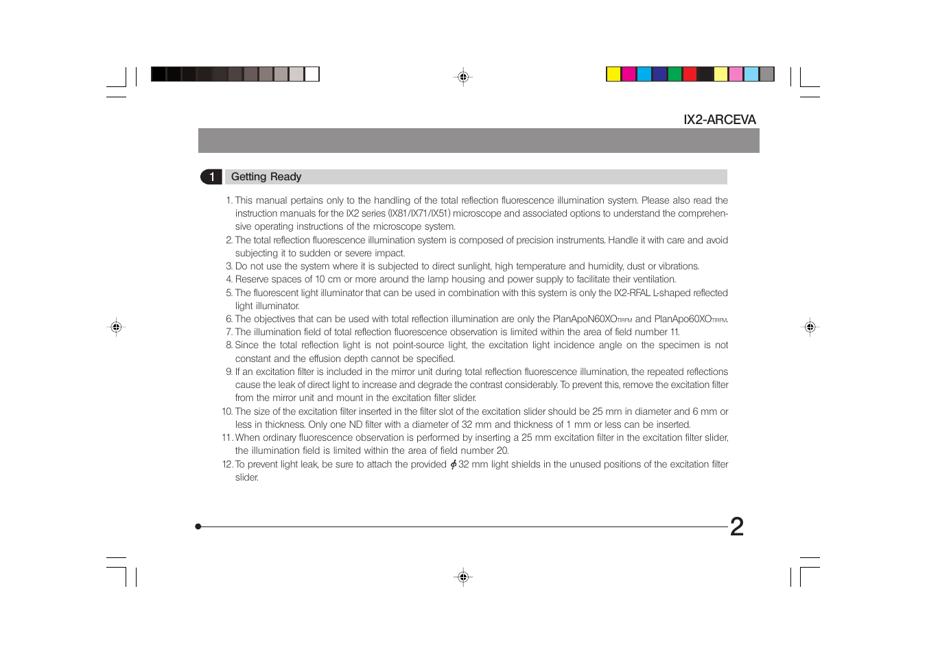 Olympus IX2-ARCEVA User Manual | Page 5 / 20