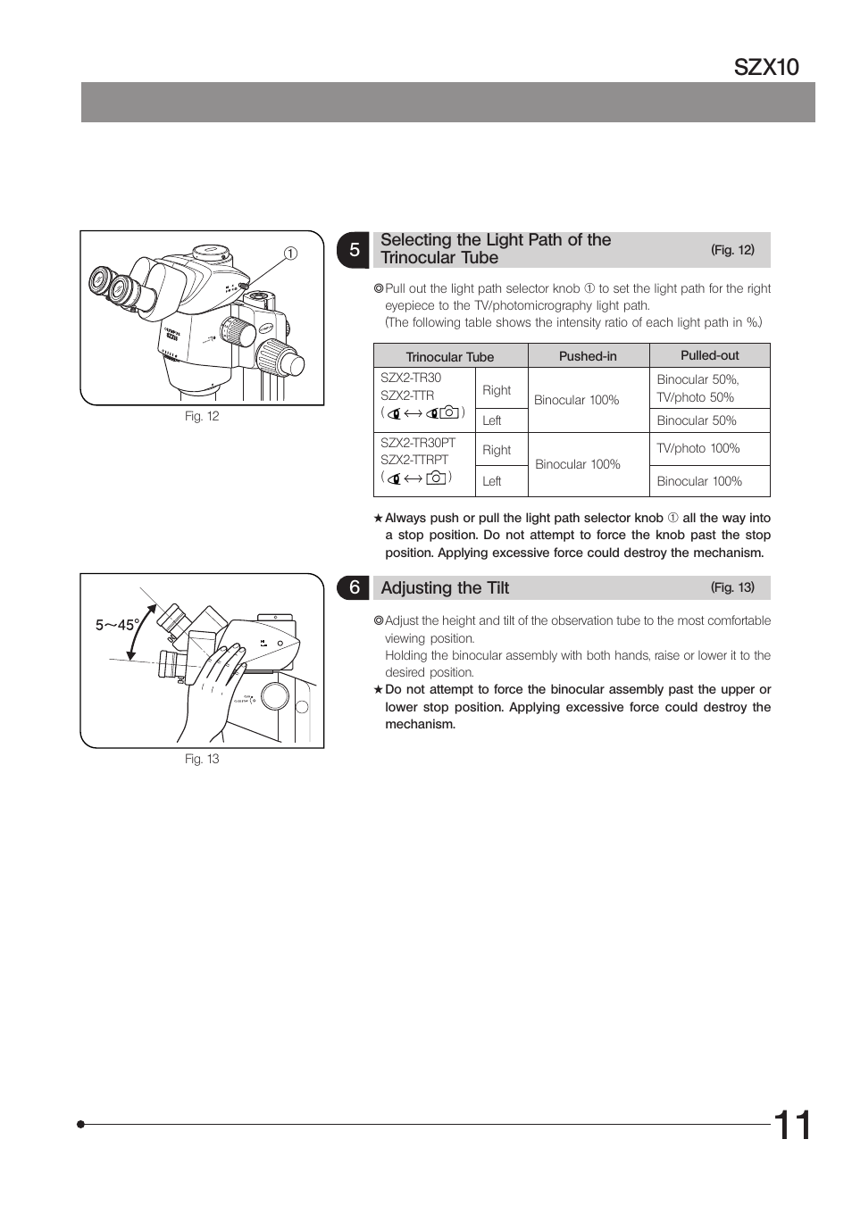 Szx10 | Olympus SZX10 User Manual | Page 15 / 36