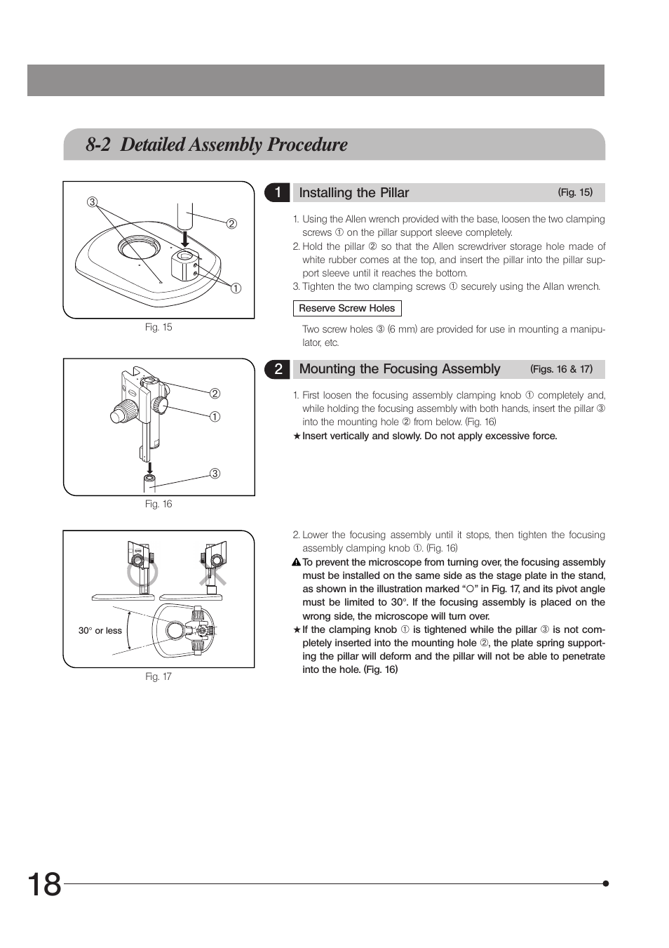 2 detailed assembly procedure | Olympus SZX10 User Manual | Page 22 / 36