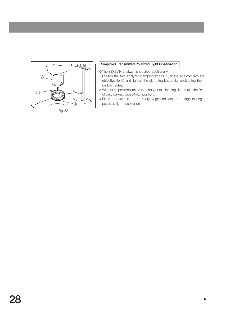 Olympus SZX10 User Manual | Page 32 / 36