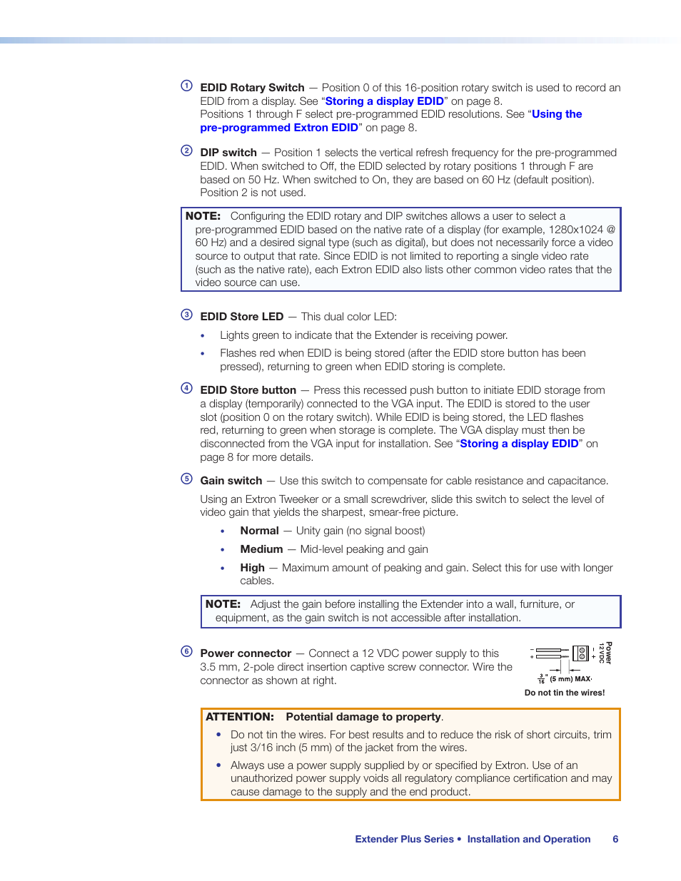 Extron Electronics Extender Plus Series User Guide User Manual | Page 12 / 23