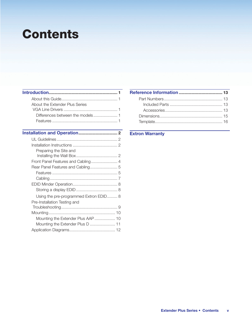 Extron Electronics Extender Plus Series User Guide User Manual | Page 5 / 23