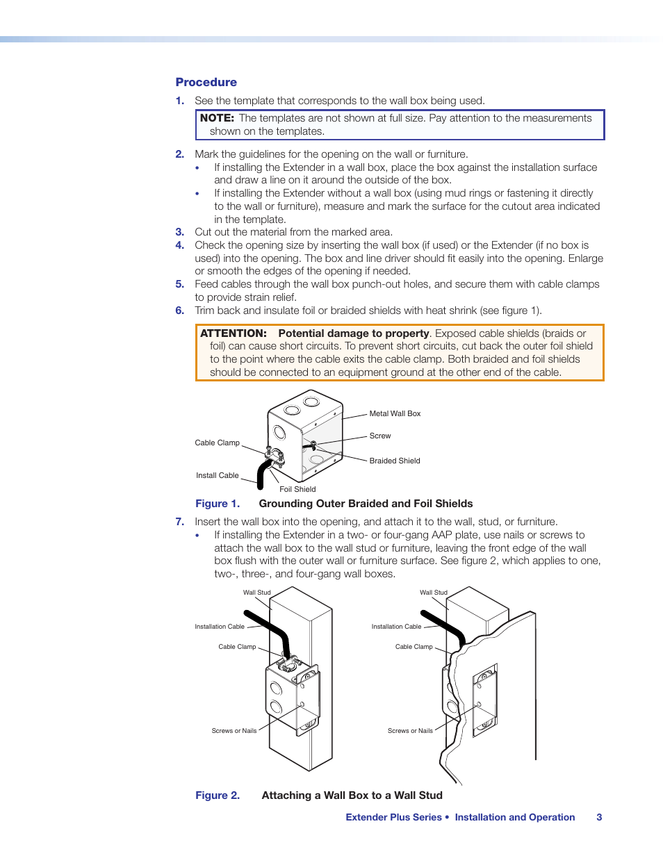 Procedure | Extron Electronics Extender Plus Series User Guide User Manual | Page 9 / 23